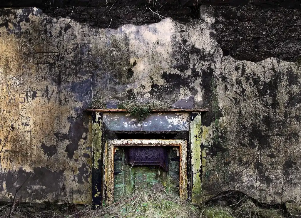 Killipole Farmhouse Ruins, Fireplace